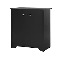 Venus Armoire de rangement à 2 portes - Noir pur