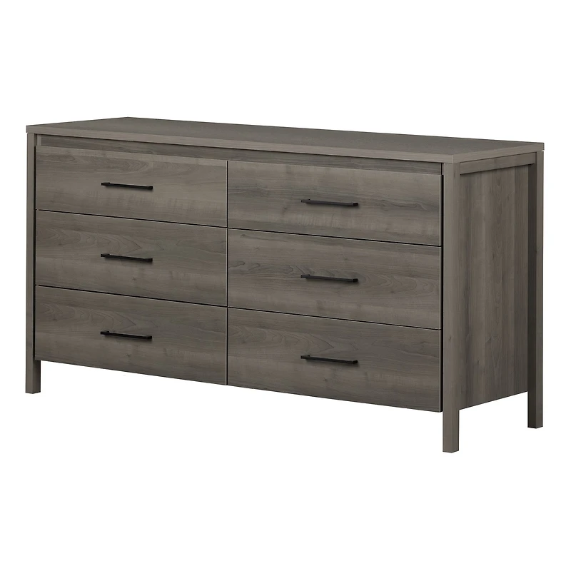 Gravity 6-Drawer Dresser - Grey