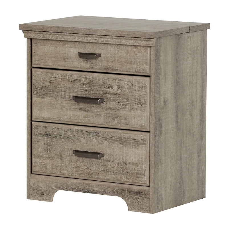 Versa Nightstand with Charging Station and Drawers