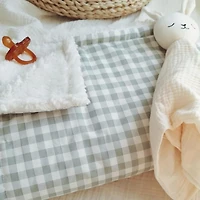 Checkerboard Baby Blanket - Sage