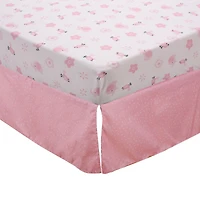 5-Piece Newborn Crib Bedding Set - Pink Elephant