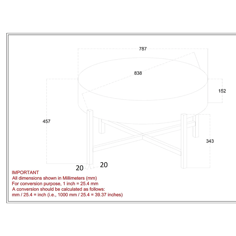 Blox Coffee Table - Natural/Black