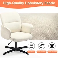 Chaise d'appoint moderne en tissu beige ivoire