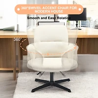 Chaise d'appoint moderne en tissu beige ivoire