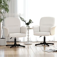 Chaise d'appoint moderne en tissu beige ivoire