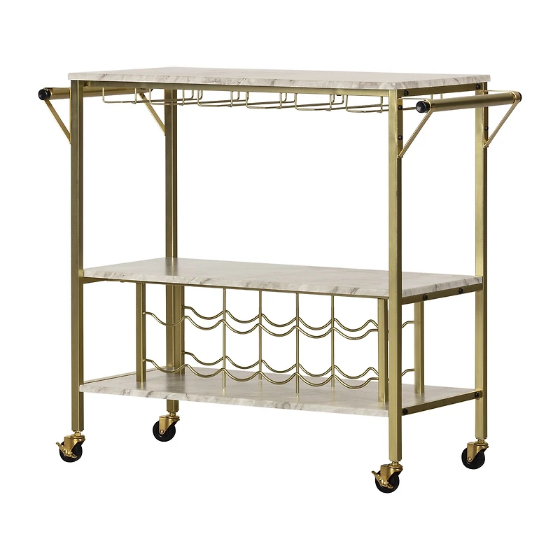 Maliza Bar Cart With Wine Rack