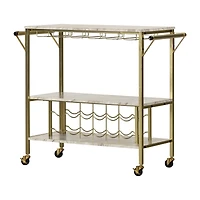 Maliza Bar Cart With Wine Rack