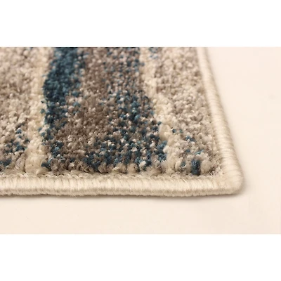 Tapis Mandalay ivoire/bleu