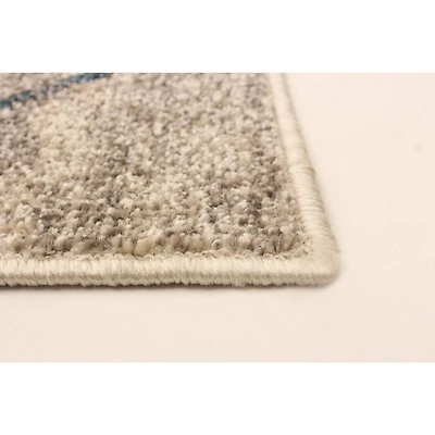 Tapis Caby ivoire/bleu