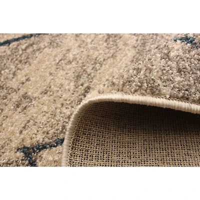 Tapis Caby ivoire/bleu