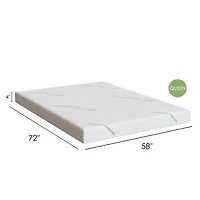 Gel Memory Foam Sofa Mattress, 4" - White