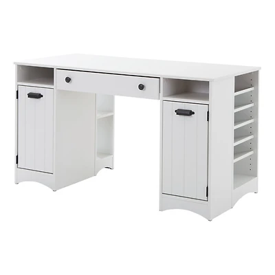 Creation Table de bricolage avec rangement - Blanc pur