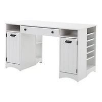 Creation Table de bricolage avec rangement - Blanc pur