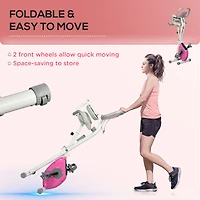Foldable Exercise Bike with Adjustable Seat Height