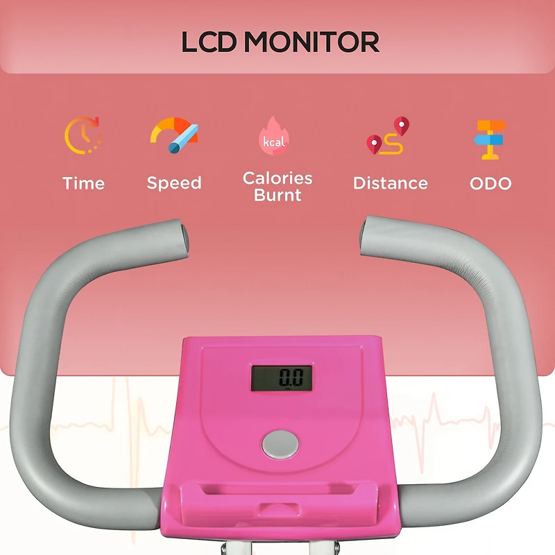 Vélo d’exercice pliable avec selle ajustable