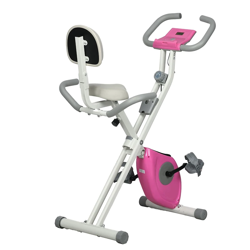 Foldable Exercise Bike with Adjustable Seat Height