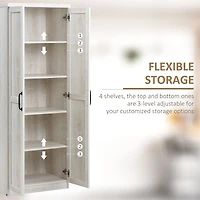 63" Rustic 2-Door Kitchen Storage Cabinet