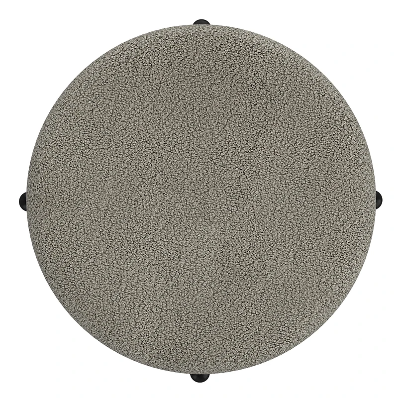 Castor Storage Ottoman - Warm Grey/Black