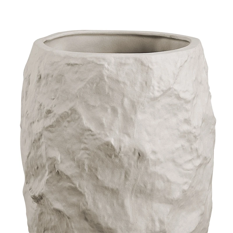 Vase Zyan en céramique couleur crème