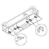 71 poMeuble TV blanc et bois haute brillance avec éclairage DEL à 16 couleurs