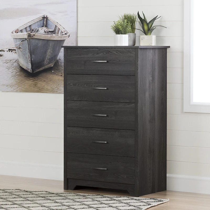 Fusion 5-Drawer Chest - Grey