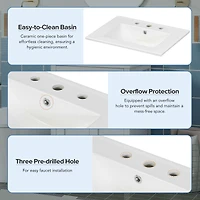 Bathroom Vanity with Ceramic Sink - 48"