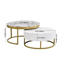 Table basse ronde gigogne moderne