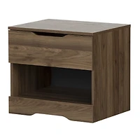 Holland 1-Drawer Nightstand With Storage - Brown