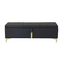 Storage Ottoman Bench - PU Leather