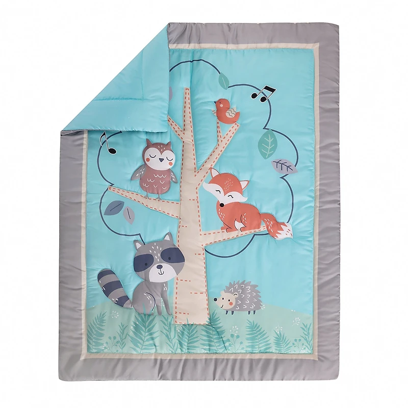 5-Piece Newborn Crib Bedding Set - Owls