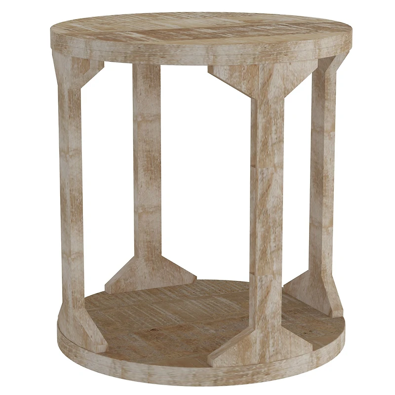 Avni Accent Table - Distressed Natural Finish