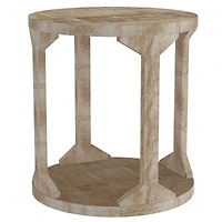 Avni Accent Table - Distressed Natural Finish