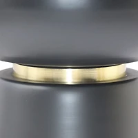 Alora Accent Table - Black/White/Brushed Gold Finish