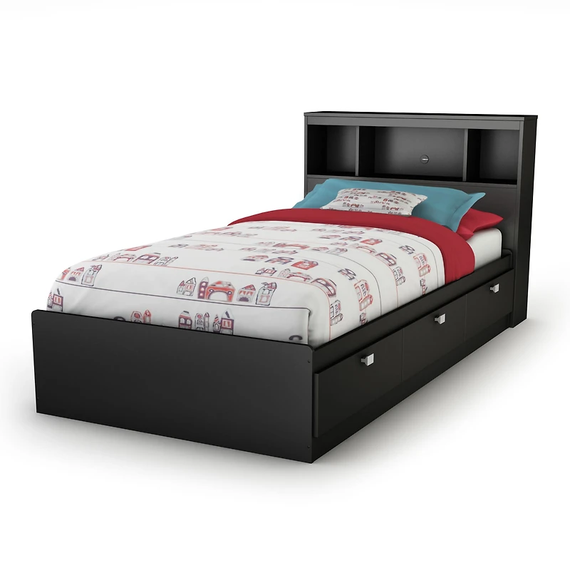 Spark Twin Storage Bed and Bookcase Headboard Set