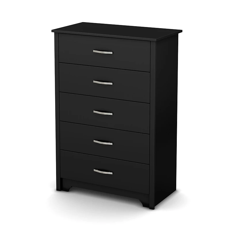 Fusion 5-Drawer Chest - Black