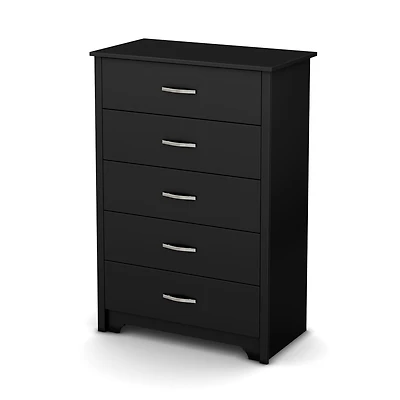 Fusion 5-Drawer Chest - Black