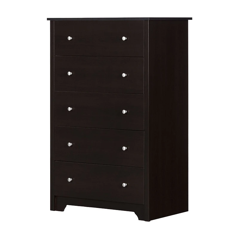Vito 5-Drawer Chest - Brown