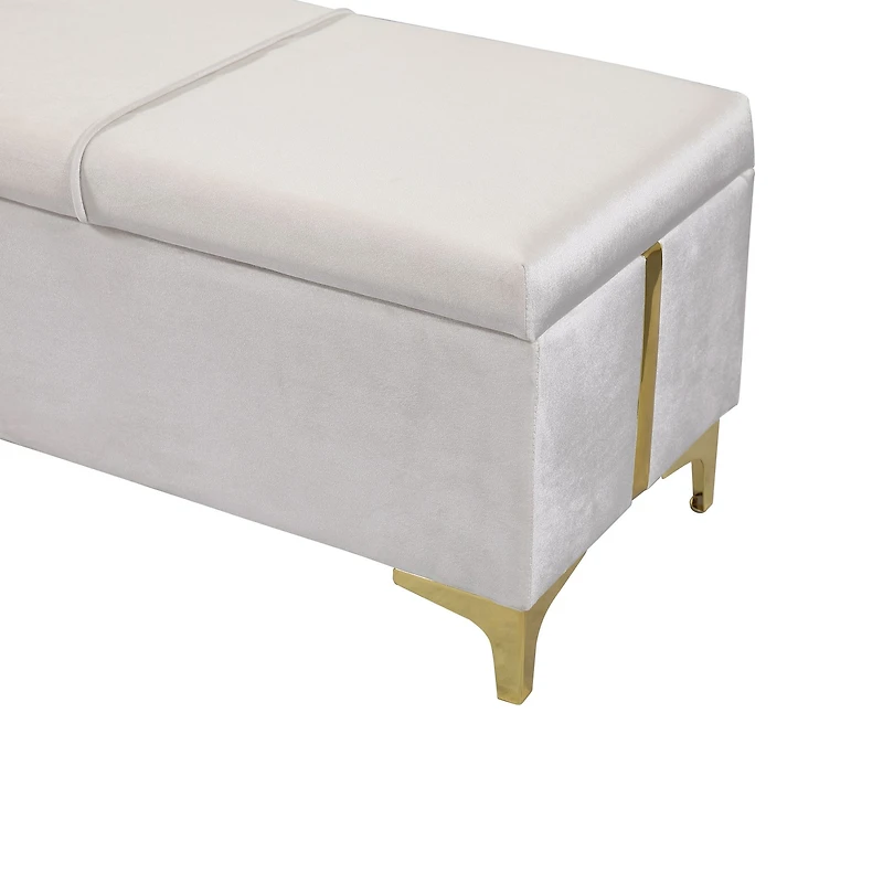 Banc de rangement - velours
