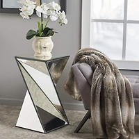 Modern Geometric Mirror Accent Table