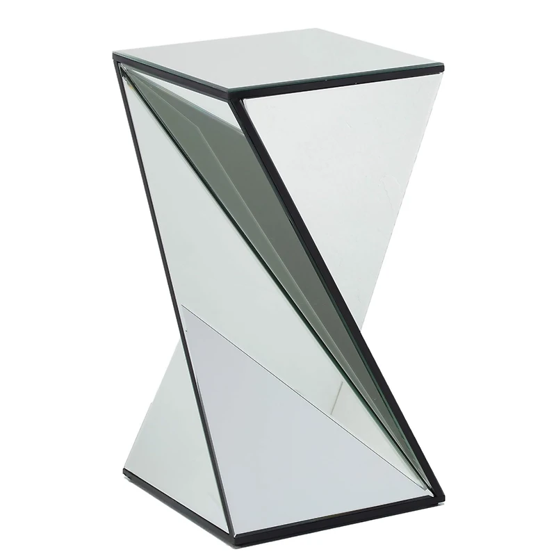Table d’appoint moderne miroir géométrique