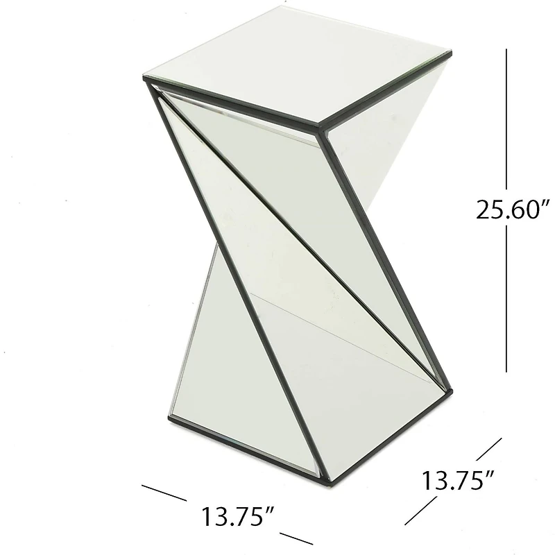 Table d’appoint moderne miroir géométrique