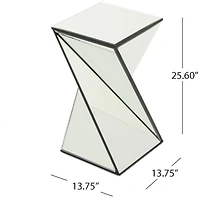 Table d’appoint moderne miroir géométrique