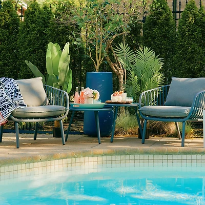 Patioflare 4-Piece Recycled Plastic Vista Conversation Set