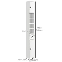 71" Tall Bathroom Storage Cabinet