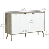 Modern Buffet with Adjustable Shelves