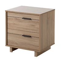 Fynn 2-Drawer Nightstand in Rustic Oak by South Shore Furniture