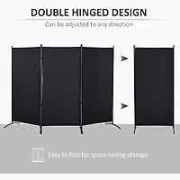 6' 3 Panel Room Divider