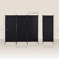 6' 3 Panel Room Divider