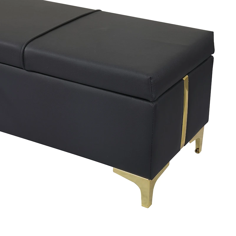 Banc de rangement - cuir PU