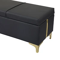 Banc de rangement - cuir PU